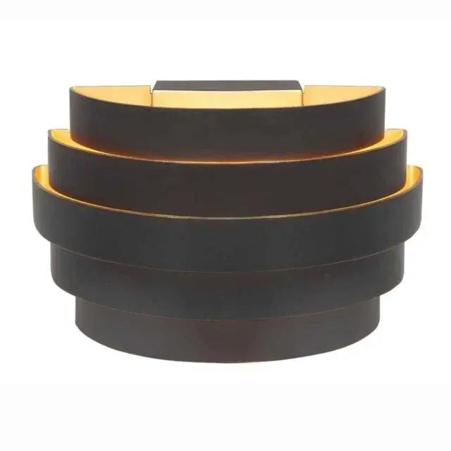 Foto 4 Wandlamp Scudo Zwart / Goud Groot
