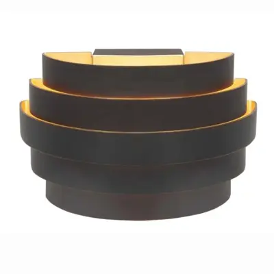 Foto van Wandlamp Scudo zwart / goud Klein