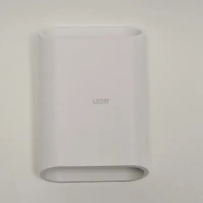 Foto van Wandlamp Bas Wit klein 15cm x 10cm dimbaar