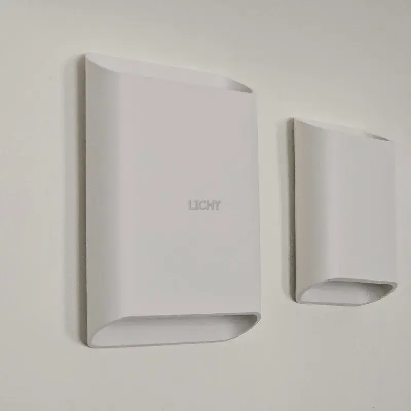 Foto 5 Wandlamp Bas Wit klein 15cm x 10cm dimbaar