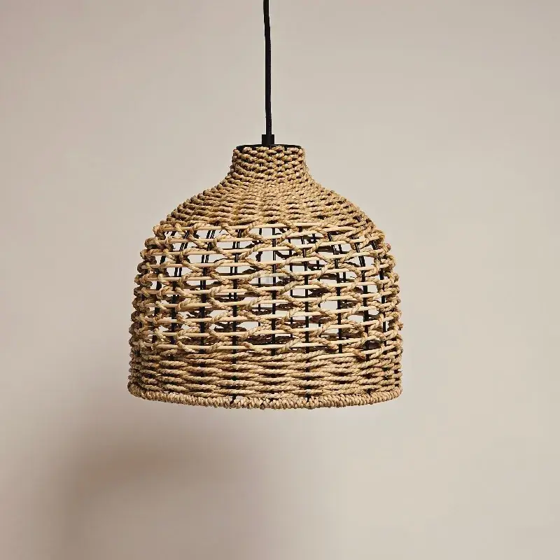 Foto 1 Hanglamp Lara zeegras riet open 26cm hoog