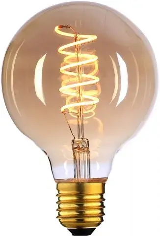 Foto van Globe 125 LED 4W Spiral Amber Dimbaar E27