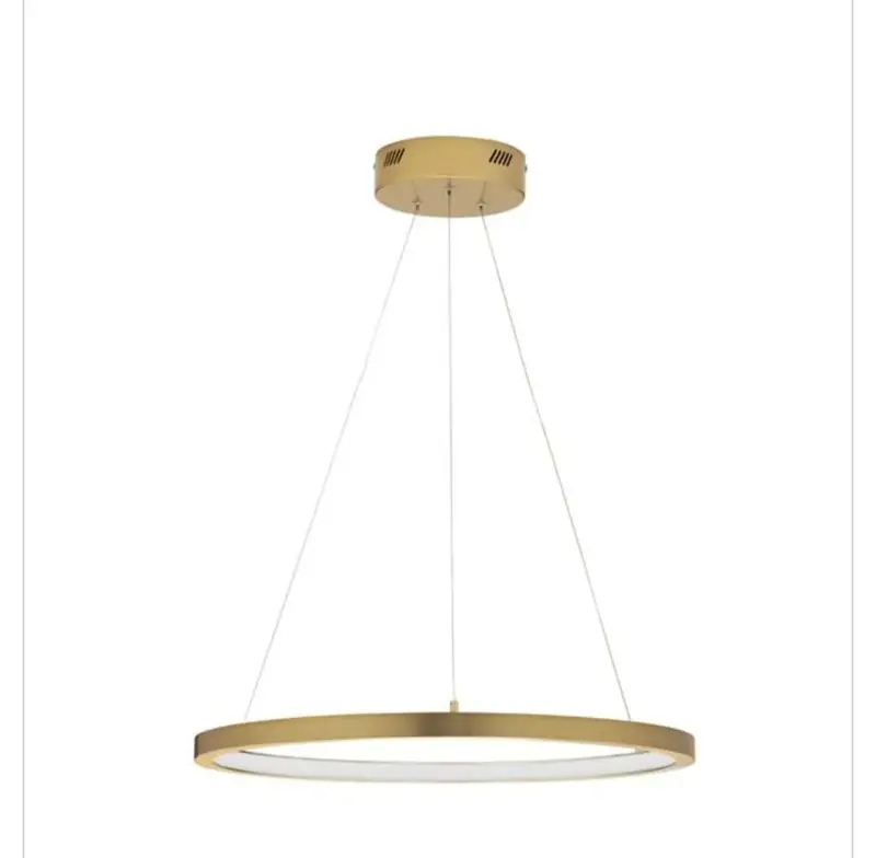 Foto 1 Hanglamp Ring goud messing 60cm dimbaar