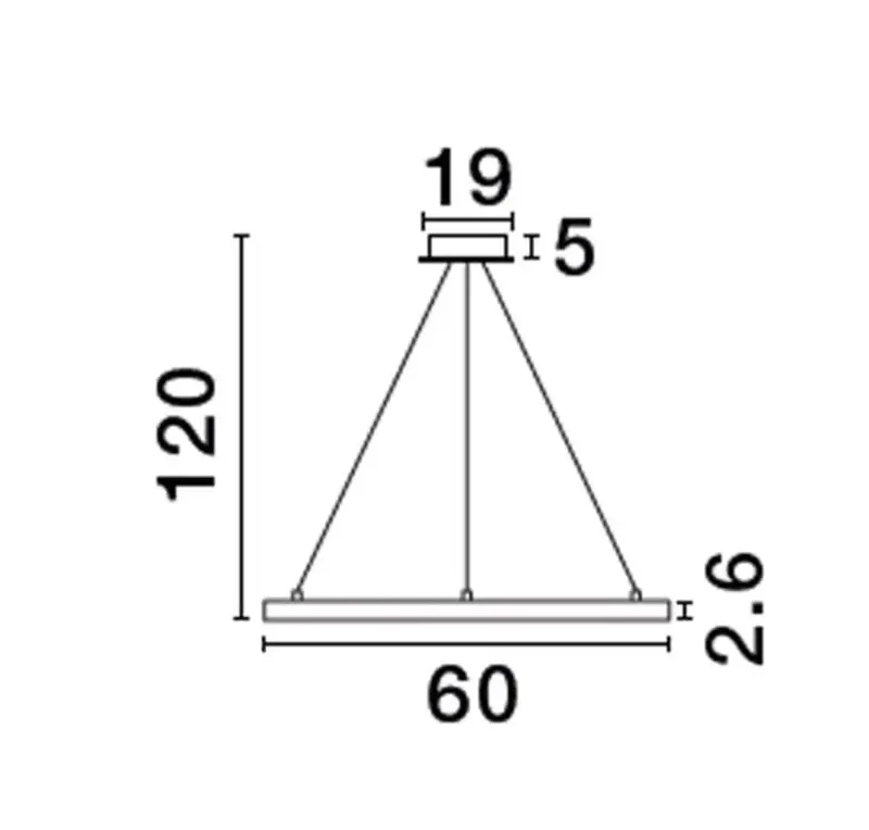 Foto 4 Hanglamp Ring goud messing 60cm dimbaar