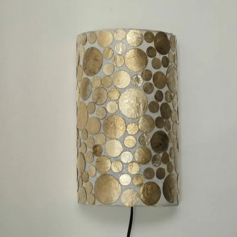 Foto 1 Wandlamp schelp Coin Gold 20x30