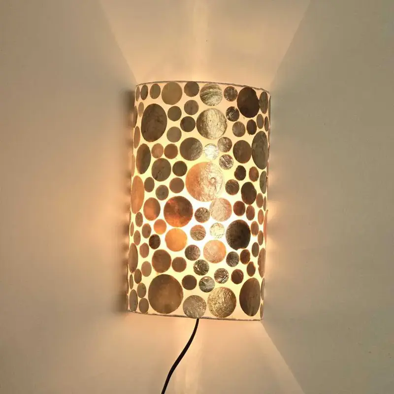 Foto 2 Wandlamp schelp Coin Gold 20x30