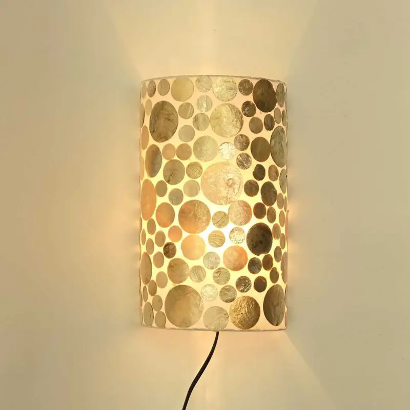 Foto 6 Wandlamp schelp Coin Gold 20x30