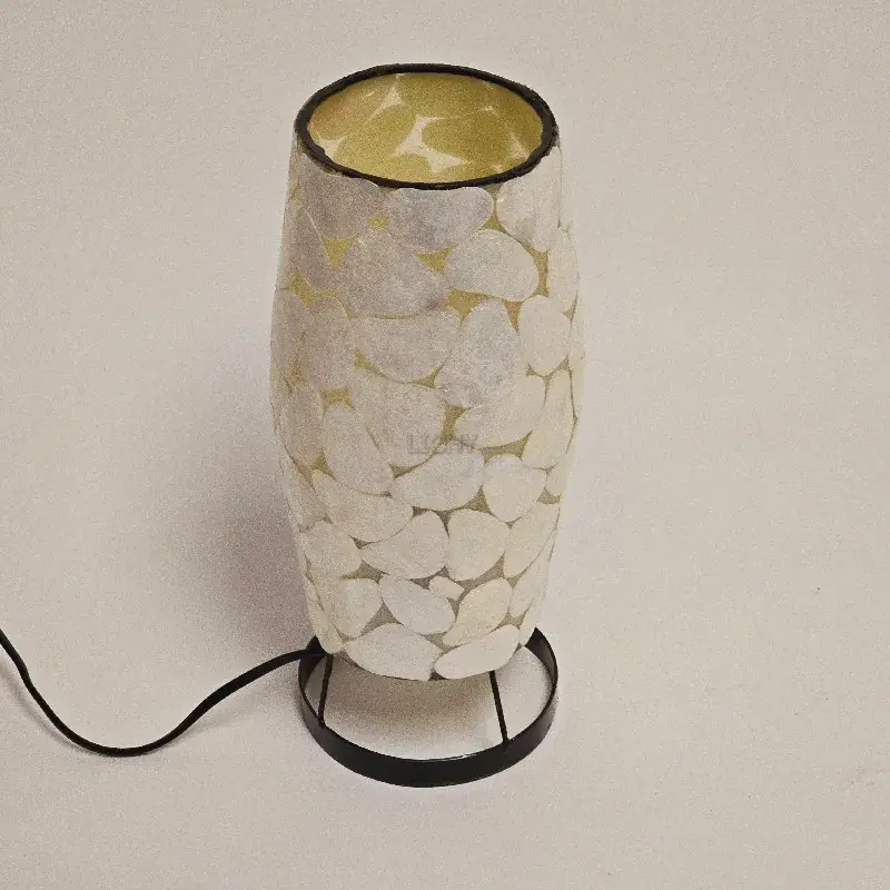 Foto 5 Tafellamp schelp Stone wit 30 cm hoog