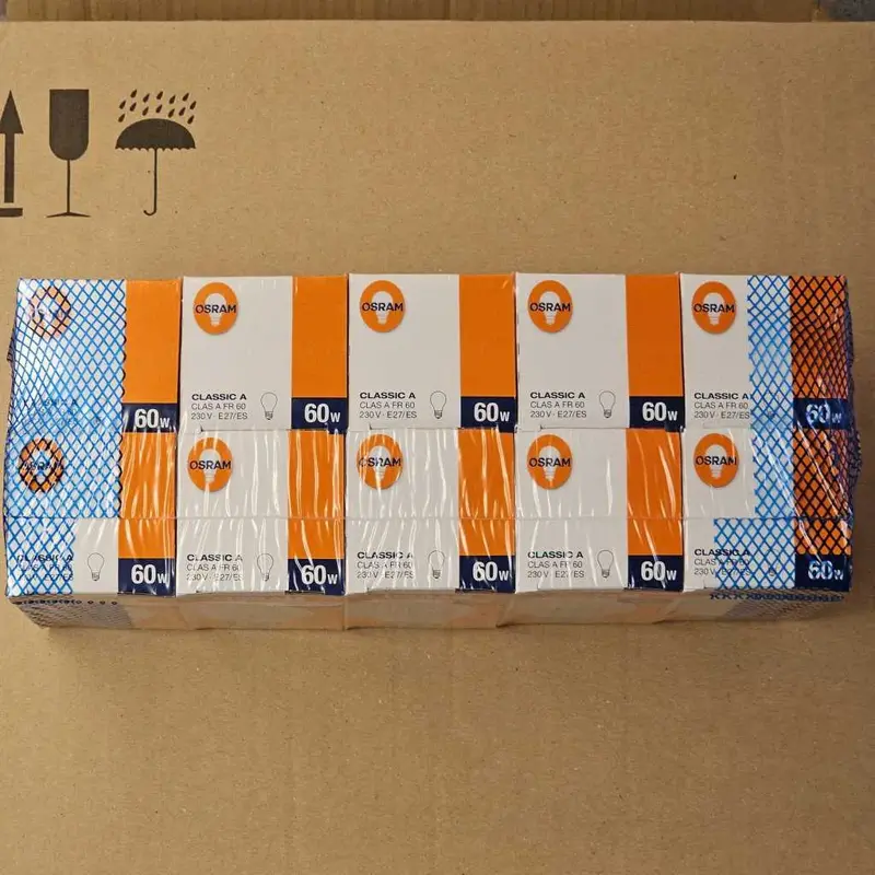 Foto 2 10 stuks Osram gloeilamp 60w mat dimbaar