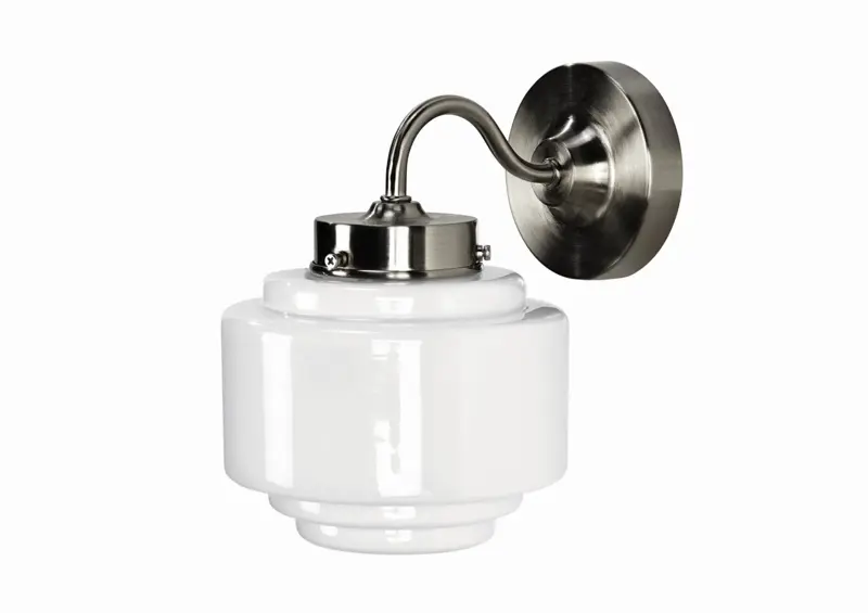 Foto 1 Wandlamp Cambridge Art Deco Ø15cm Opaal