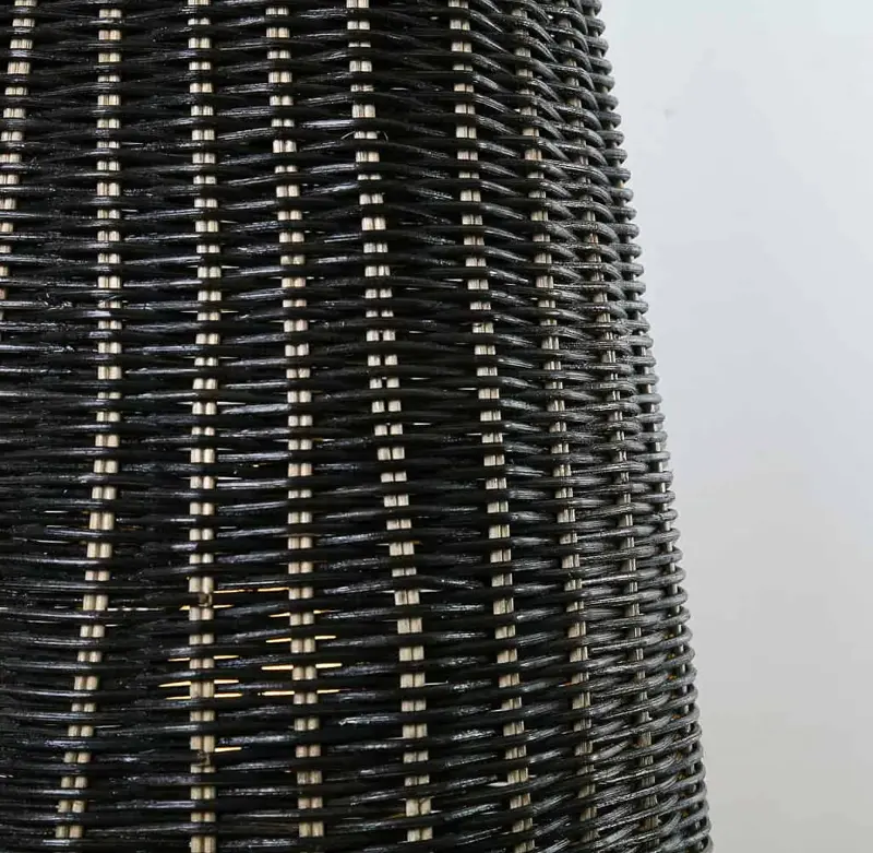 Foto 4 Vloerlamp Fles Rotan Naturel zwart 511007