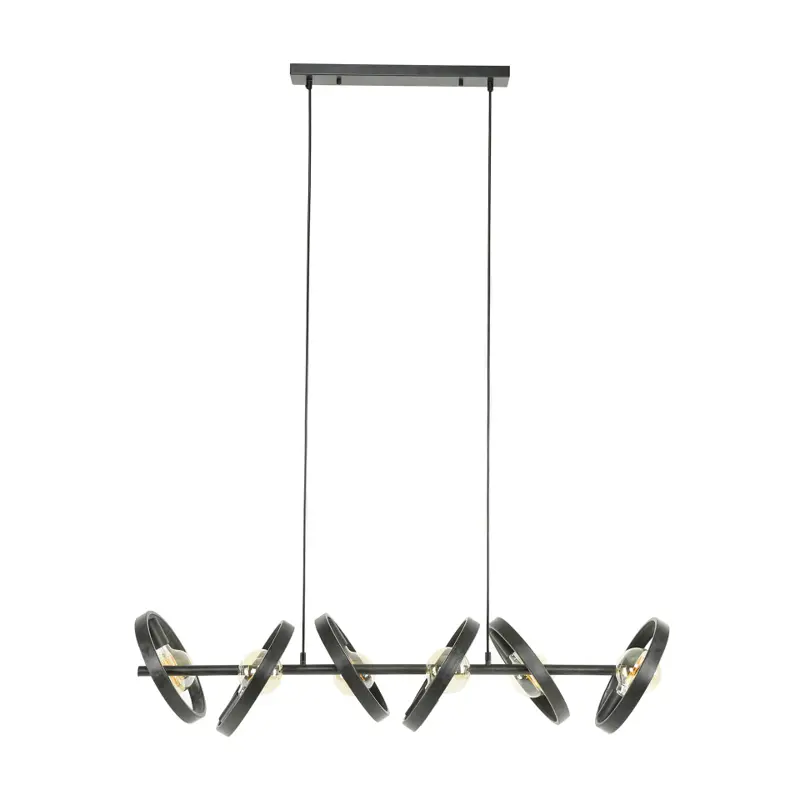 Foto 3 Landelijke Hanglamp Hoover 6 lichts