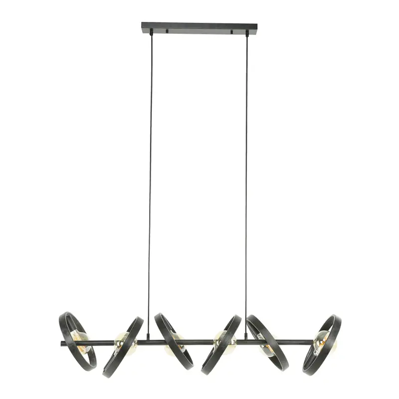 Foto 6 Landelijke Hanglamp Hoover 6 lichts