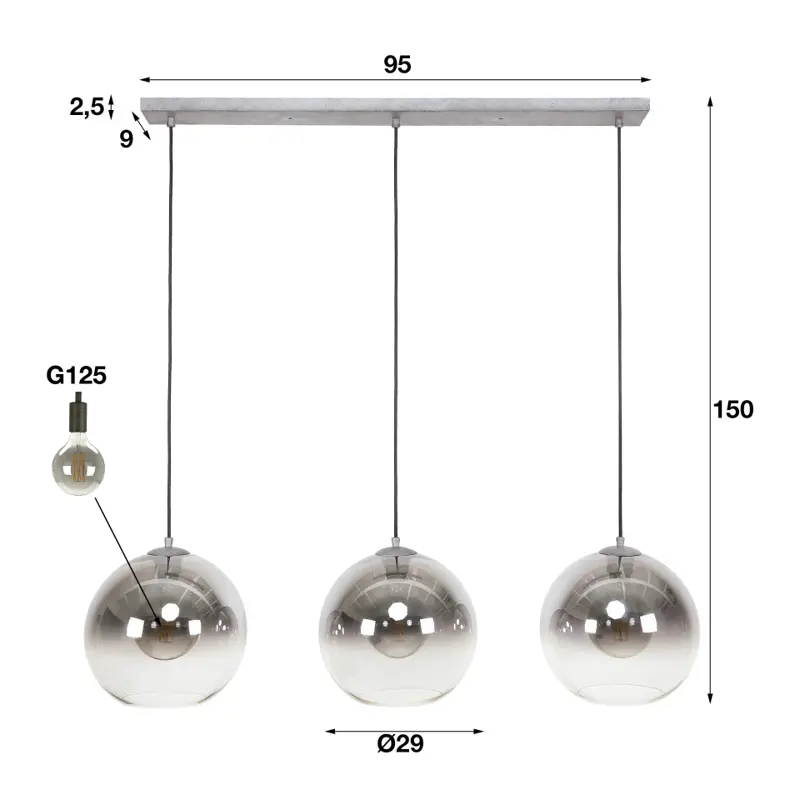 Foto 8 Trendy Hanglamp Bubble 3 lichts