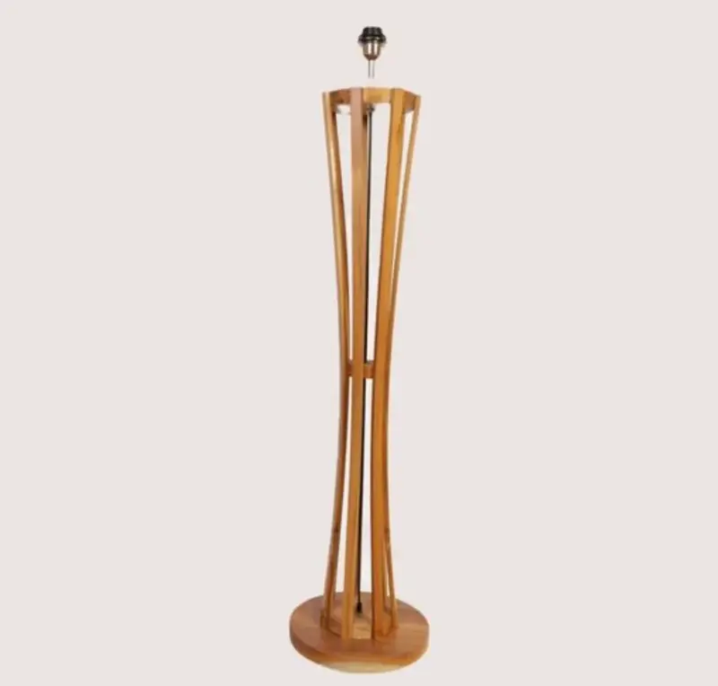Foto 1 Teak houten vloerlamp Dioto 125cm