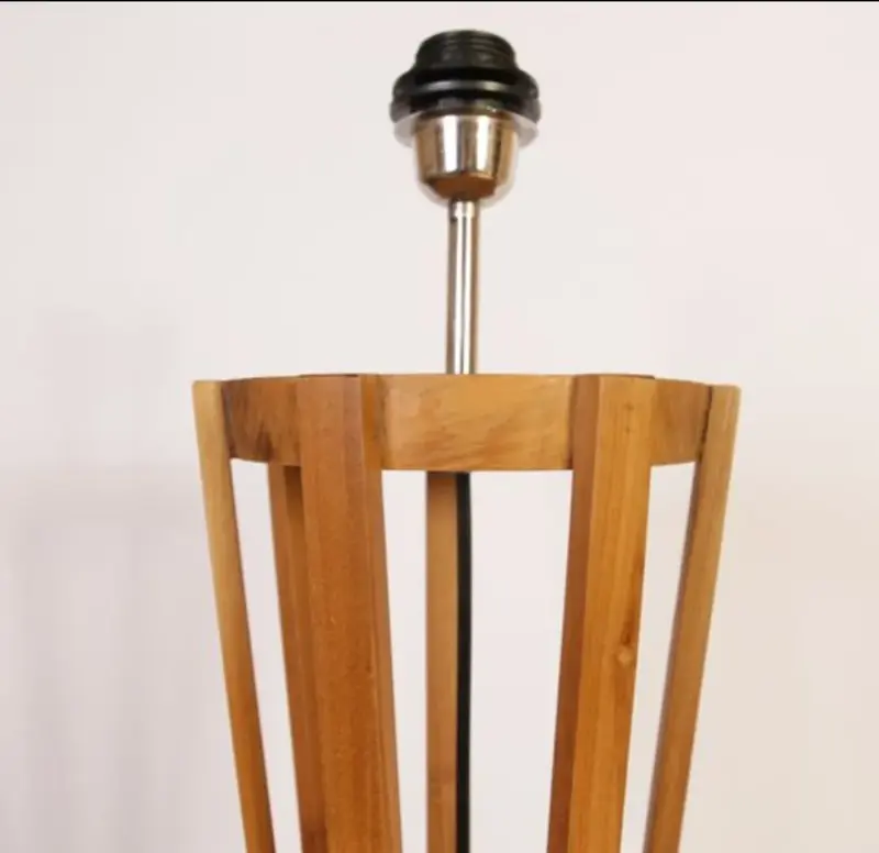 Foto 2 Teak houten vloerlamp Dioto 125cm