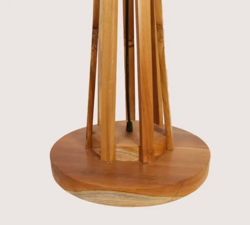 Foto 4 Teak houten vloerlamp Dioto 125cm