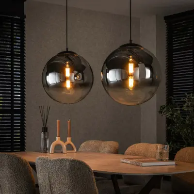 Foto van Hanglamp Bubble 2 lichts Smoke XL