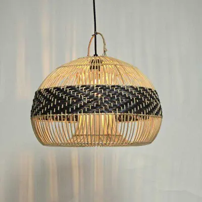Foto van Hanglamp riet Appel 40cm