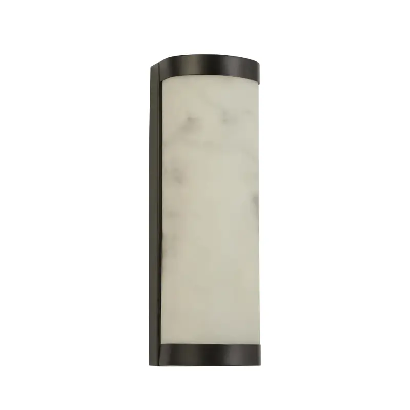 Foto 2 Nile LED Wall Light, Matt Black Metal & Marbleised Resin