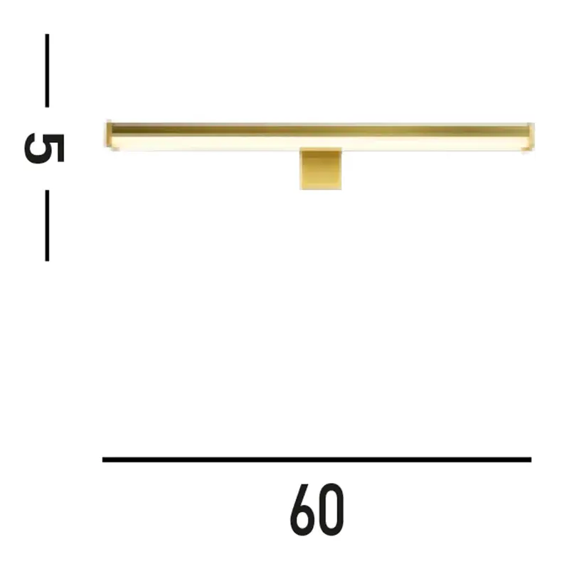 Foto 3 Kos LED Bathroom Mirror Light - Gold