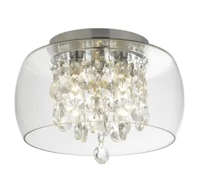 Foto van Curva 3Lt Bathroom Flush - Chrome Metal & Crystal Glass
