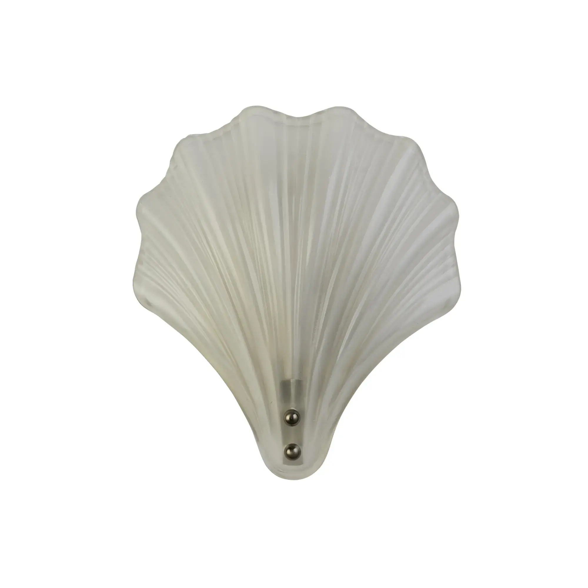Foto 2 Shell 1Lt Wall Light, Satin Silver Metal &Frosted Glass IP44