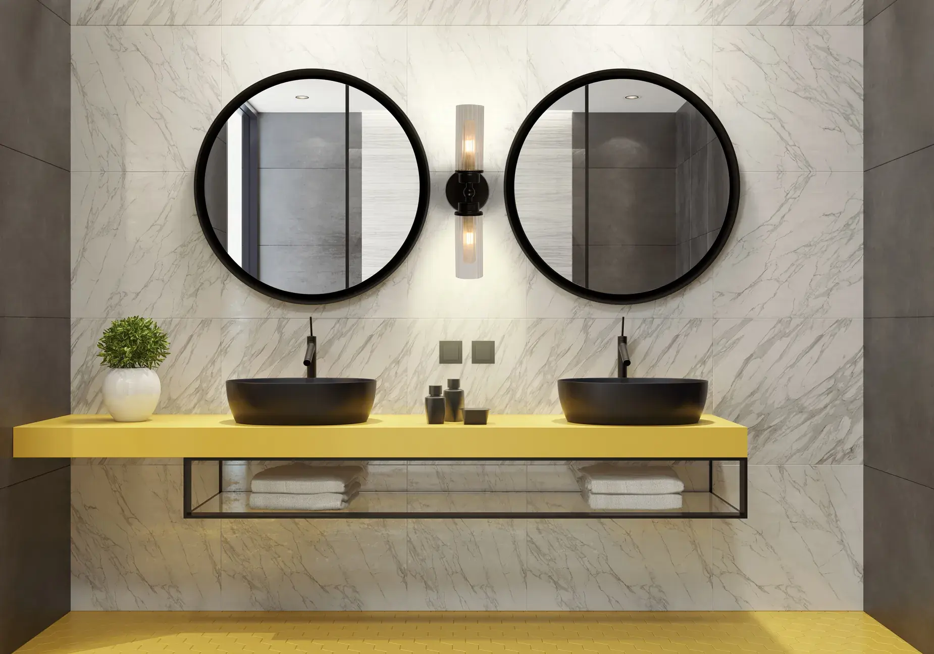 Foto 4 Imperial 2Lt Wall Light, Matt Black Metal & Clear Ribbed Gla