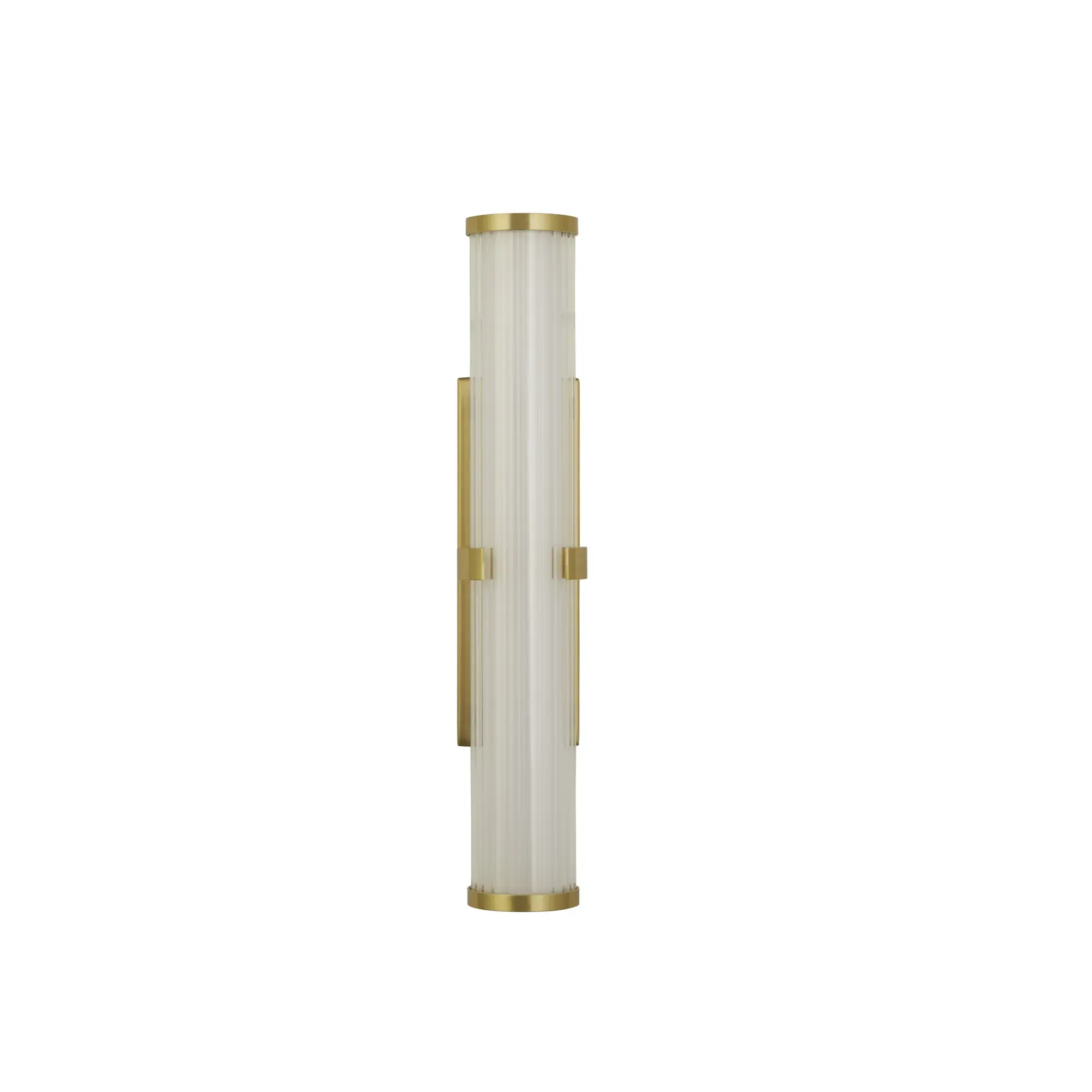 Foto 2 Clamp Wall Light - Gold Metal, Ribbed Clear & Opal Diffuser