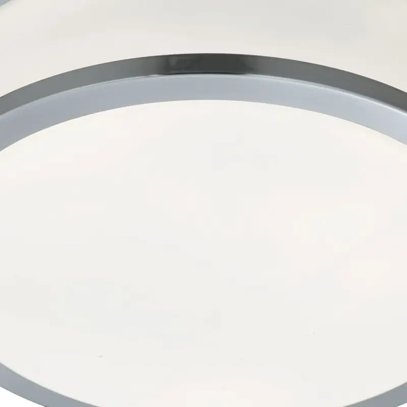 Foto 3 Cheese 2Lt Flush - Satin Silver Metal & White Glass