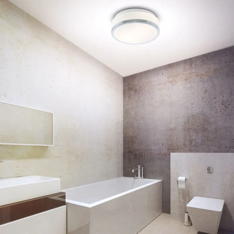 Foto 5 Cheese 2Lt Flush - Chrome Metal & White Glass