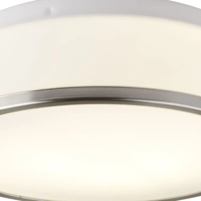 Foto 3 Cheese 2Lt Flush - Satin Silver Metal & White Glass