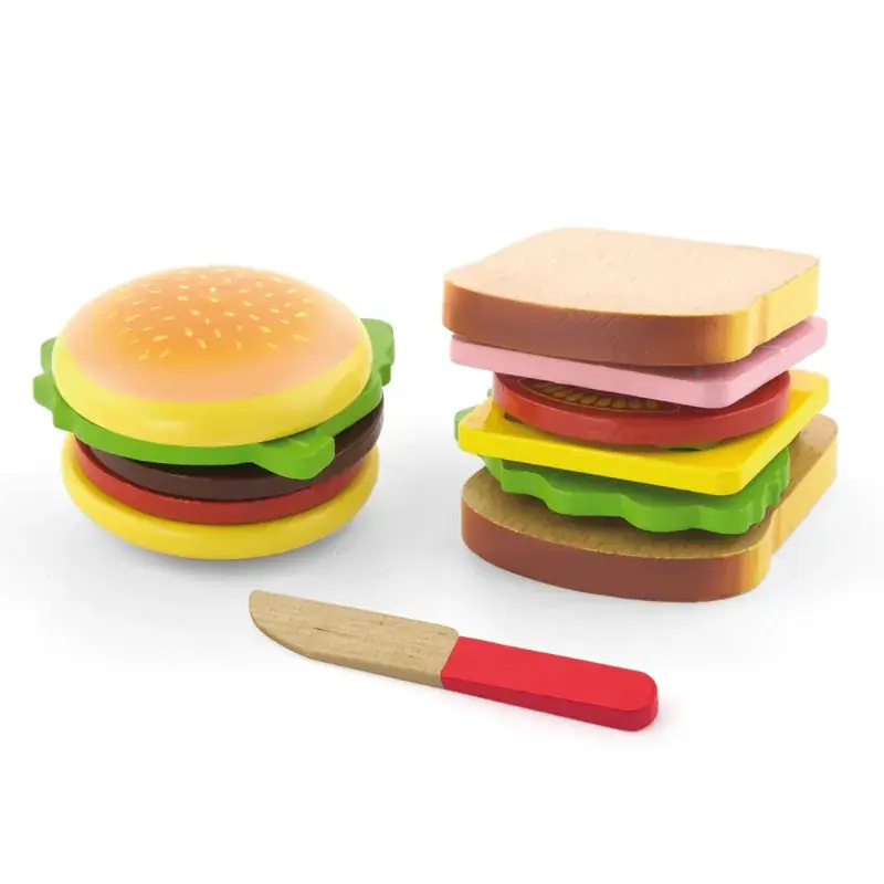 Foto 1 Houten hamburger & sandwich