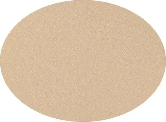 Foto 1 Ovale placemat lederlook Sand