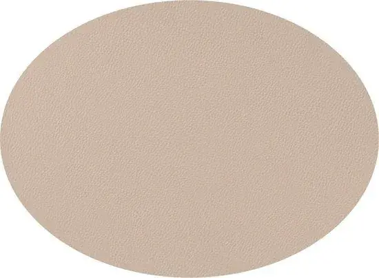 Foto 1 Ovale placemat lederlook Taupe