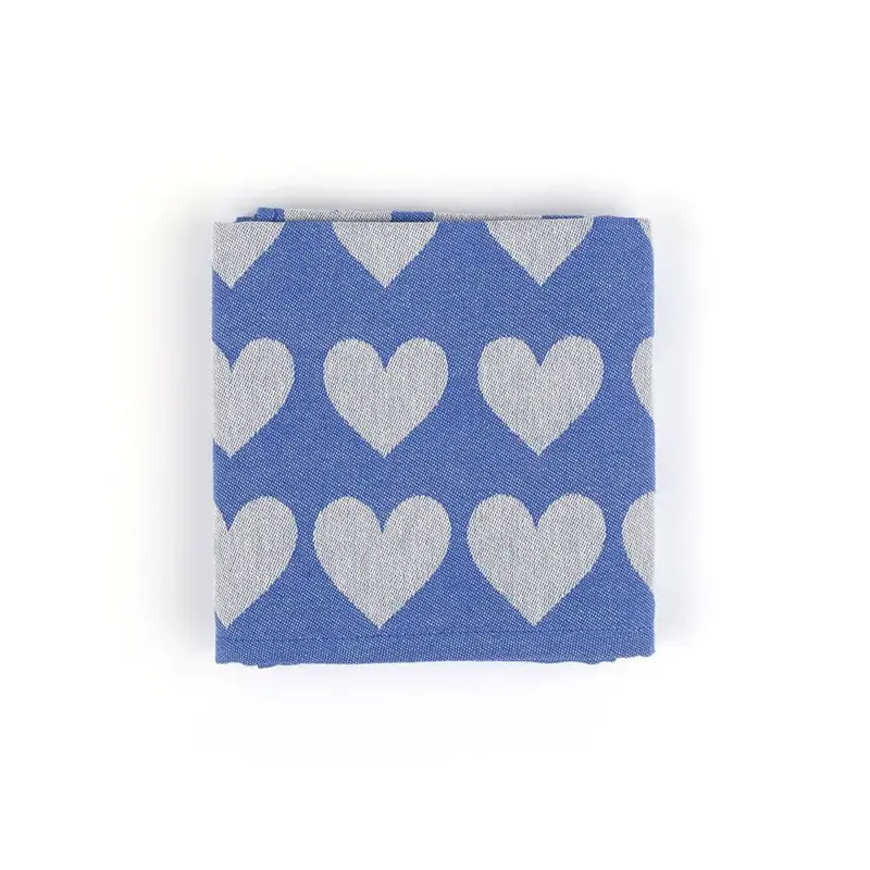 Foto 3 Theedoek Hearts Royal Blue