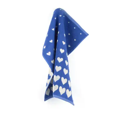 Foto van Handdoek Hearts Royal Blue