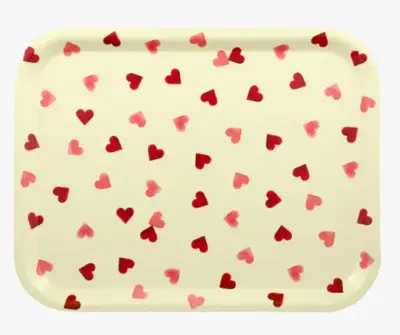 Foto van Rectangular Tray Pink Hearts