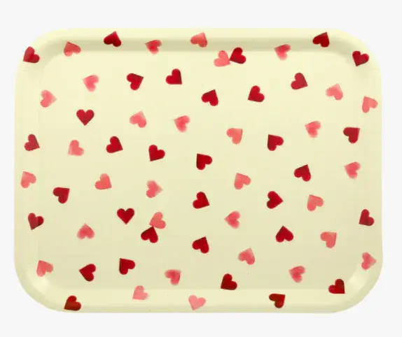 Foto 1 Rectangular Tray Pink Hearts