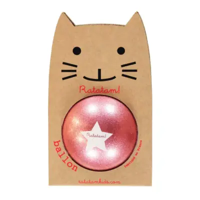 Foto van Ratatam roze glitterbal 15cm