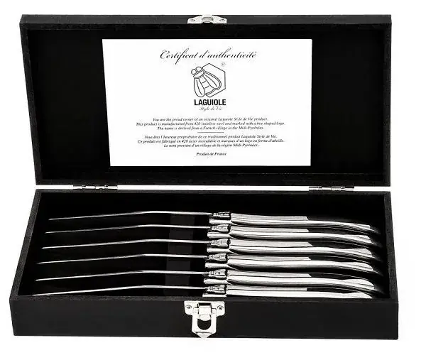 Foto 1 Laguiole steakmessen RVS