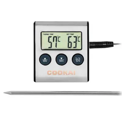 Foto van Digitale thermometer en timer