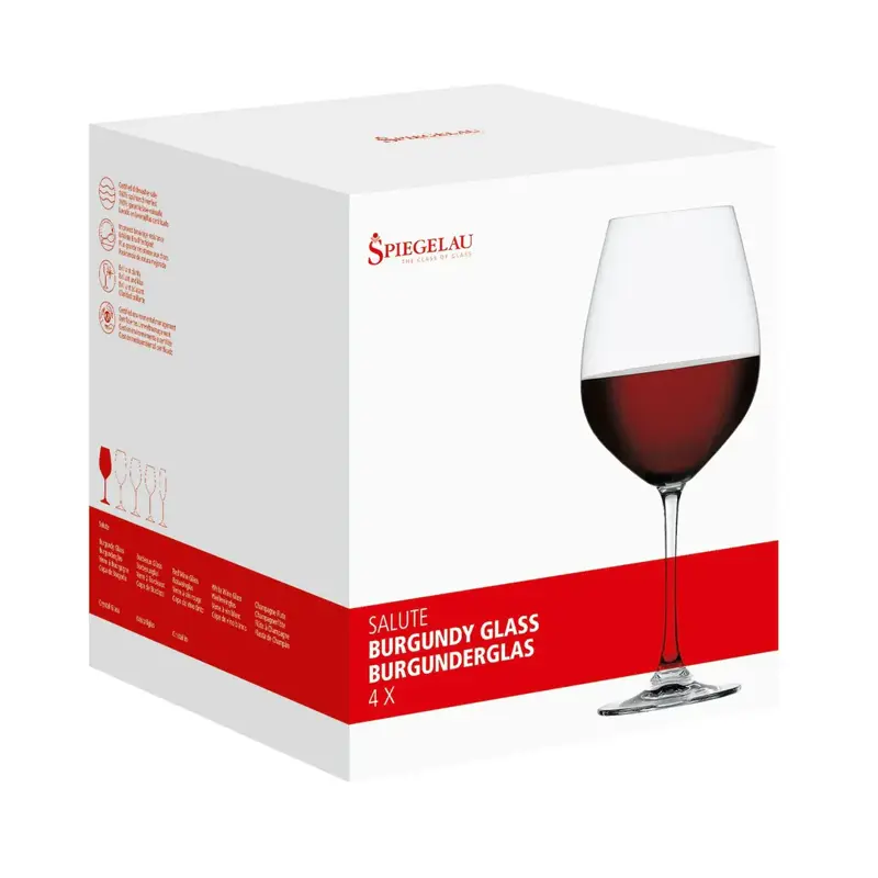 Foto 2 Burgundy glas "Salute" set/4