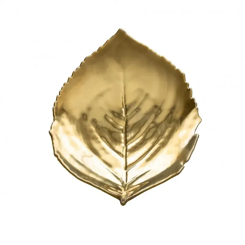 Foto 1 Bladvormig bordje Goud