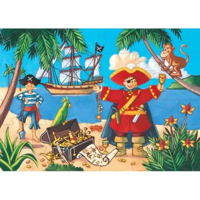 Foto 2 Djeco puzzel piraat 36st
