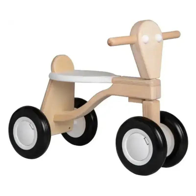 Foto 1 Loopfiets berken hout wit