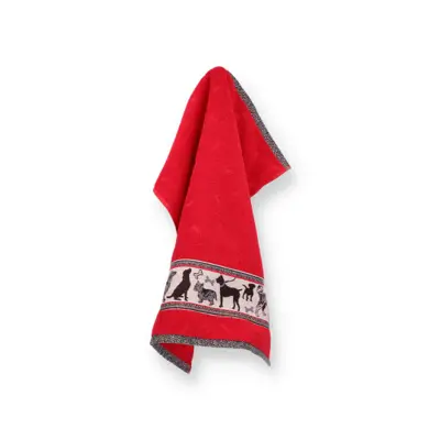Foto van Handdoek Dogs Rood