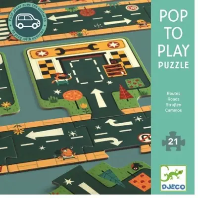 Foto van Djeco puzzel autoweg 21st