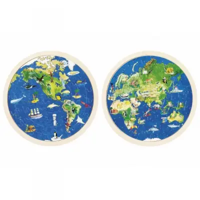 Foto van Wereldpuzzel rond