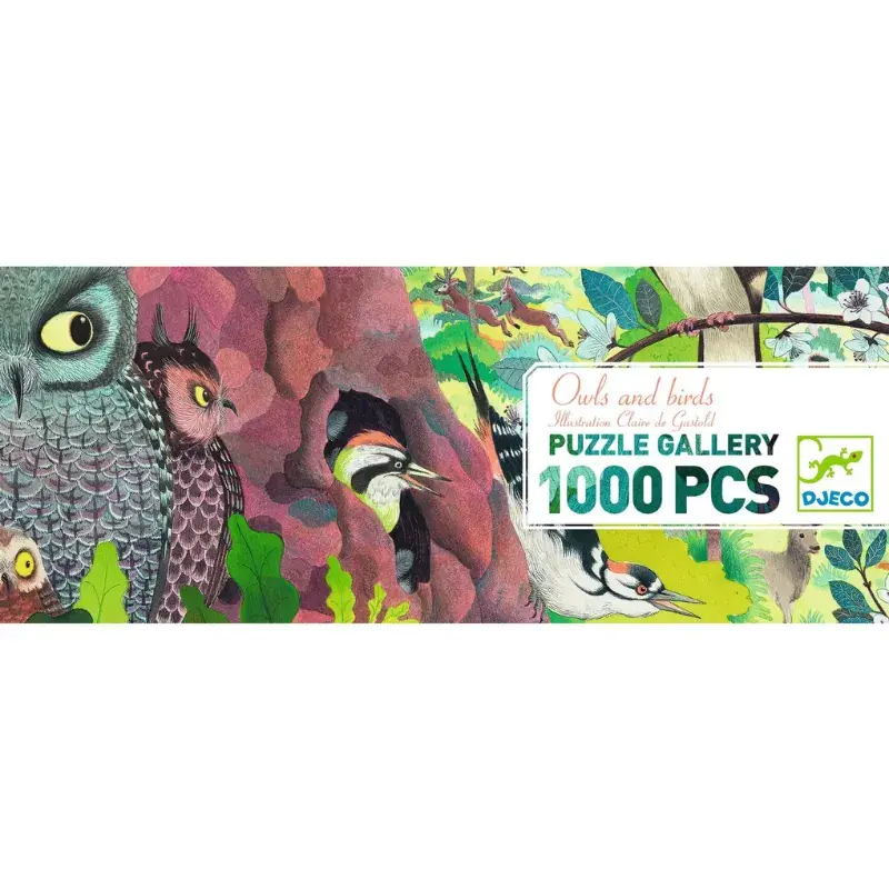Foto 1 Djeco puzzel uil vogels 1000
